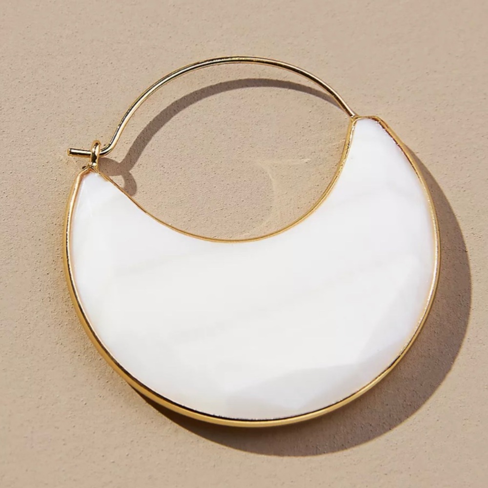 Anthropologie Crescent Stone Earrings